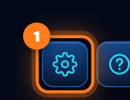 The Settings gear button circled
